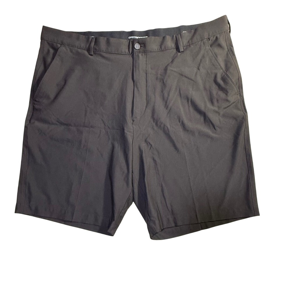 Greg‎ Norman Mens Black Golf Shorts Size 42 Performance Flat Front Shark -2080